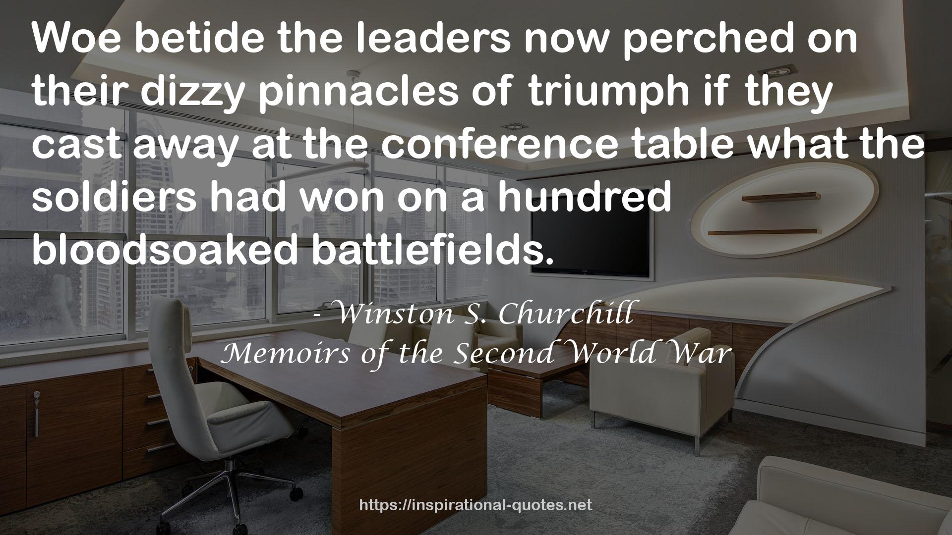 Memoirs of the Second World War QUOTES