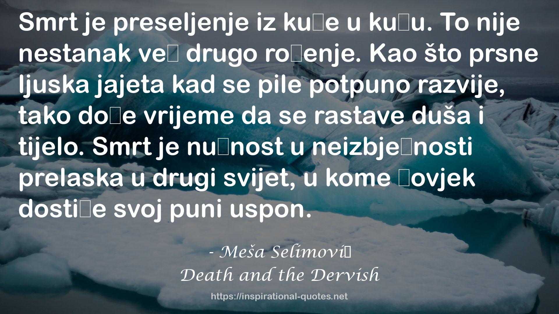 Death and the Dervish QUOTES