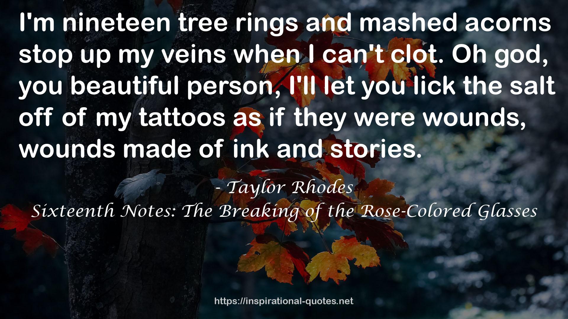 nineteen tree rings  QUOTES