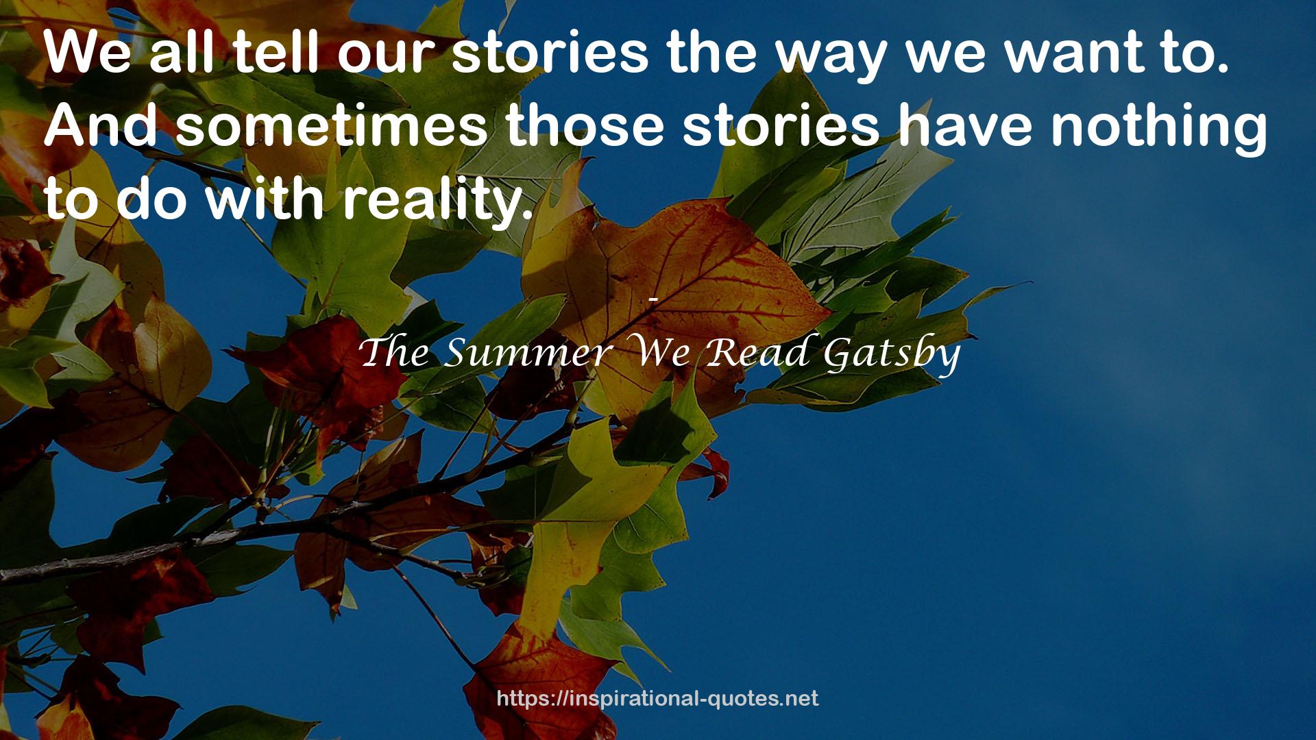 The Summer We Read Gatsby QUOTES
