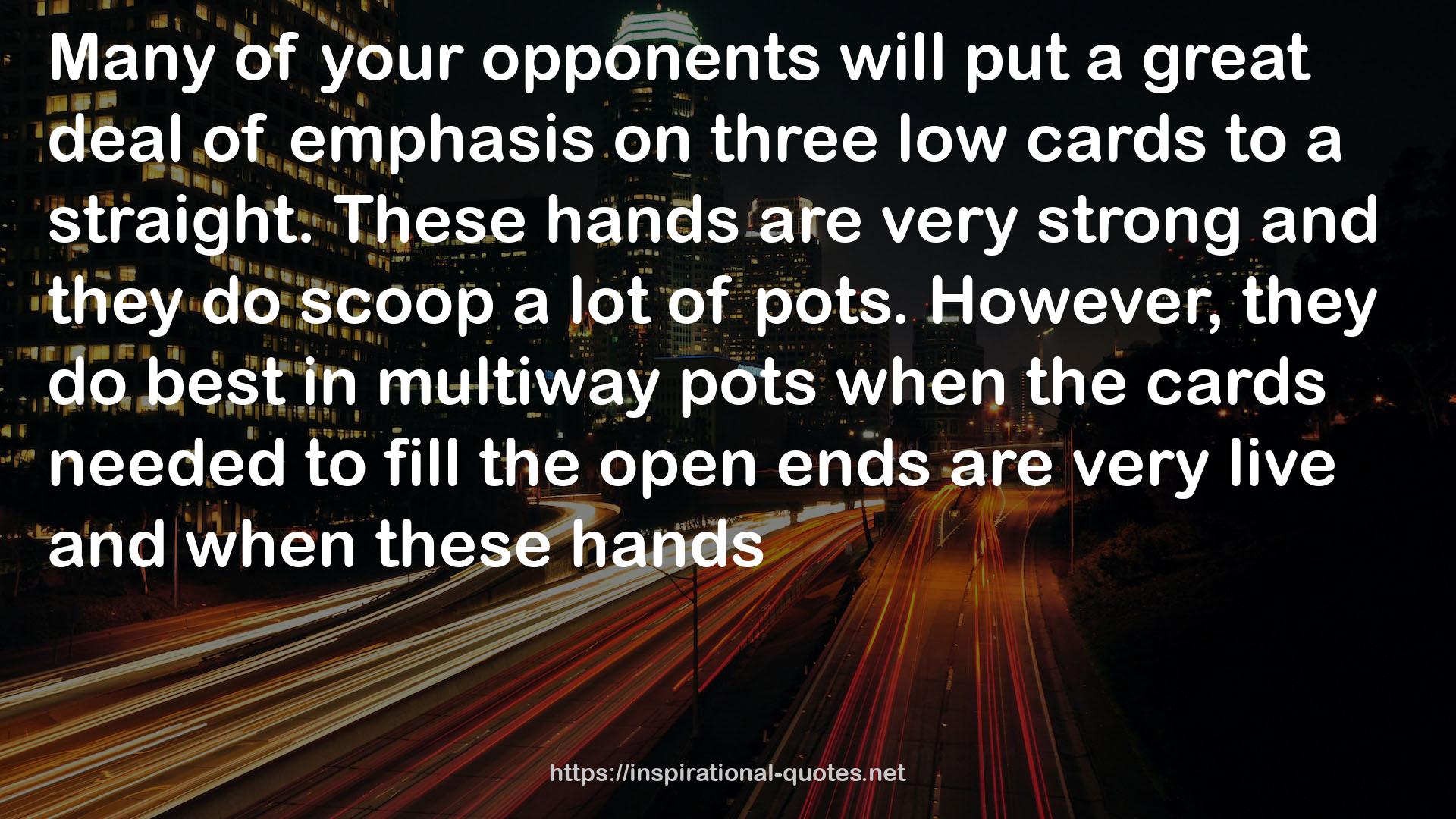 three low cards  QUOTES