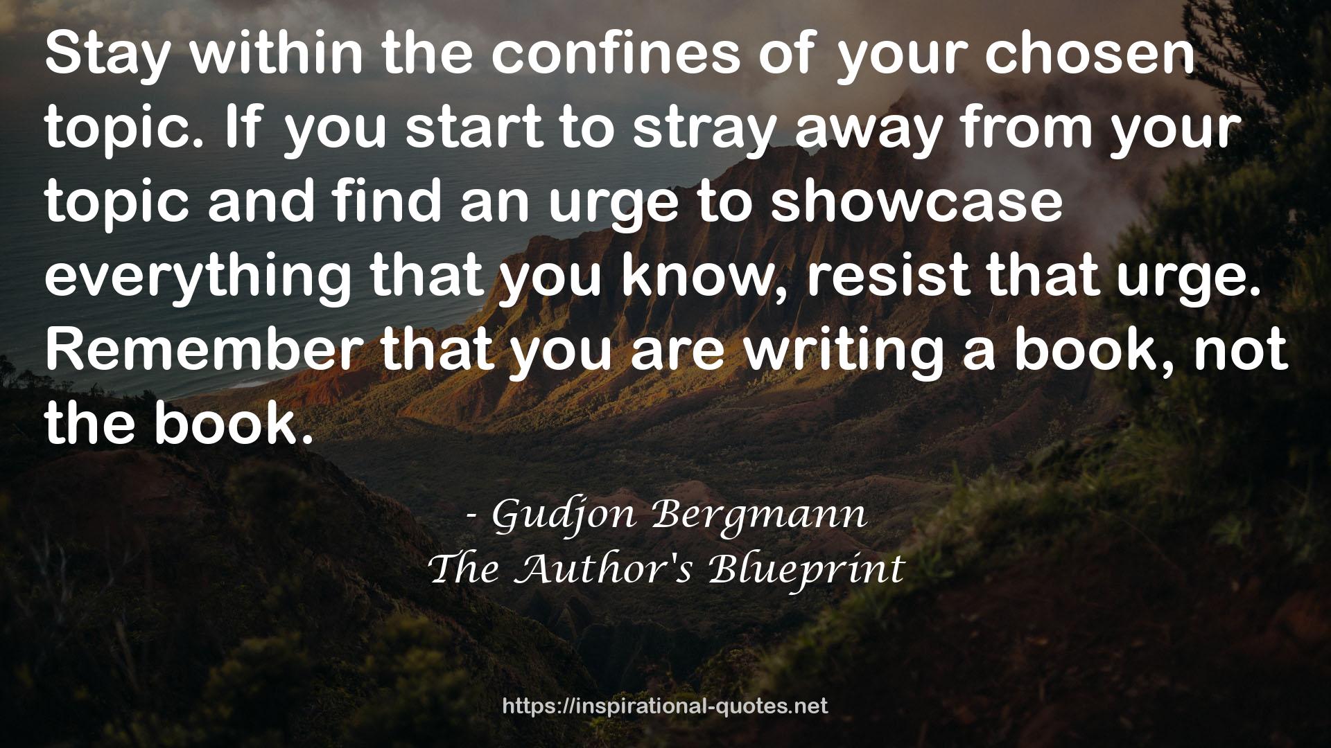 The Author's Blueprint QUOTES