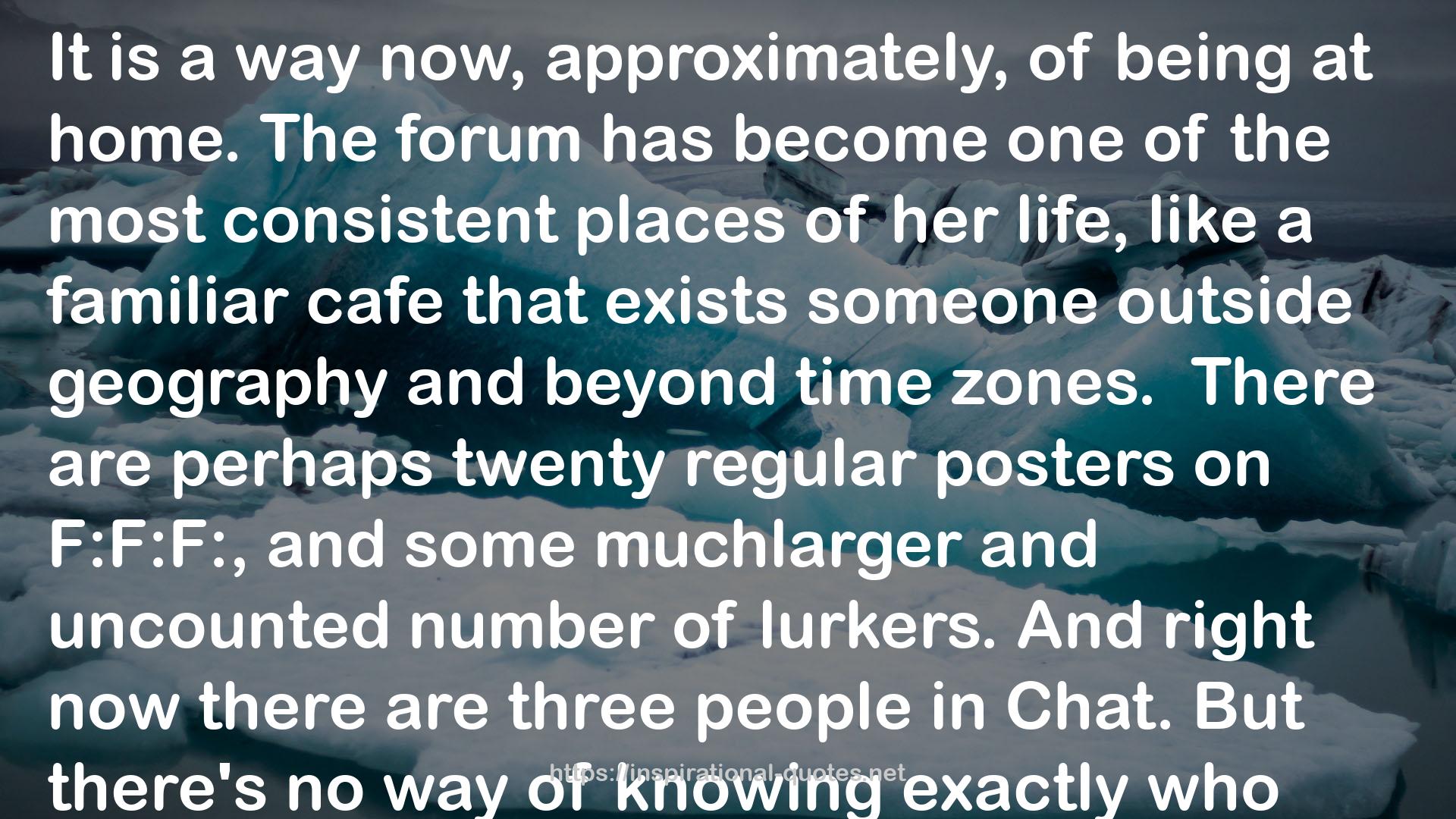 The forum  QUOTES