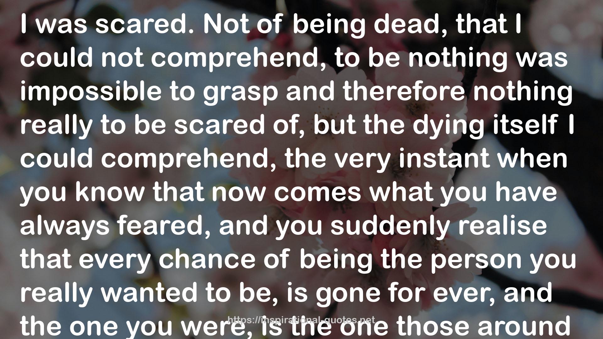 the dying itself  QUOTES