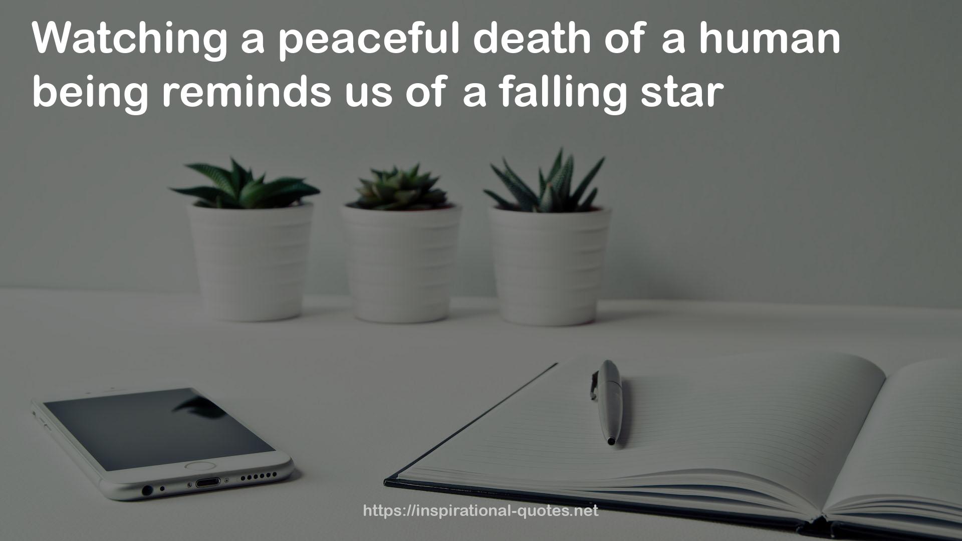 a peaceful death  QUOTES