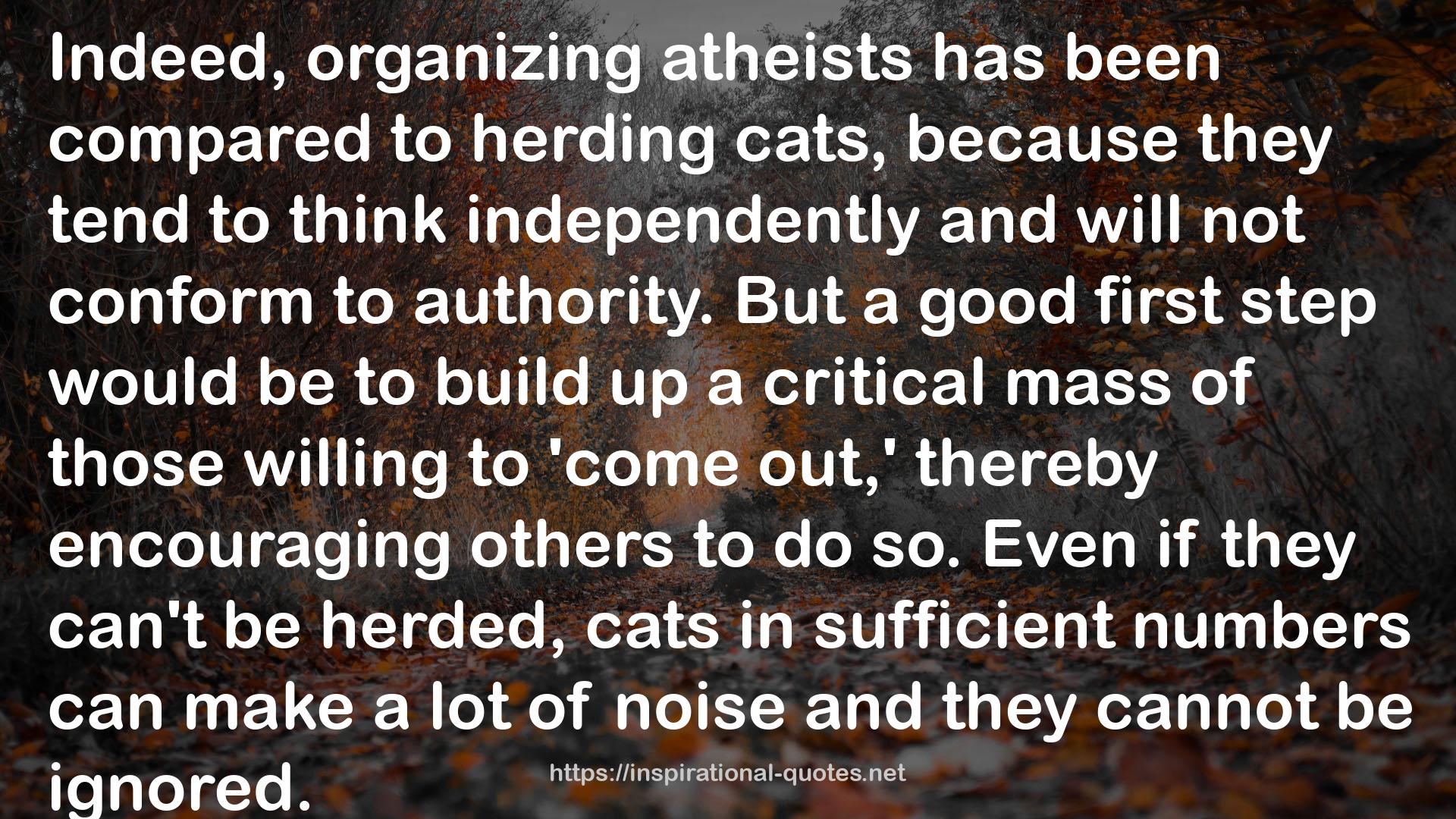 organizing atheists  QUOTES