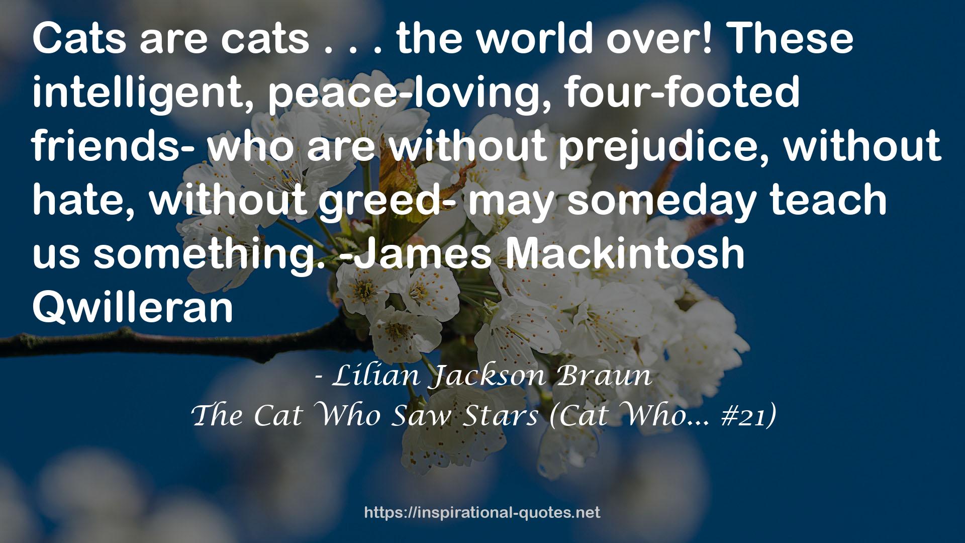 The Cat Who Saw Stars (Cat Who... #21) QUOTES