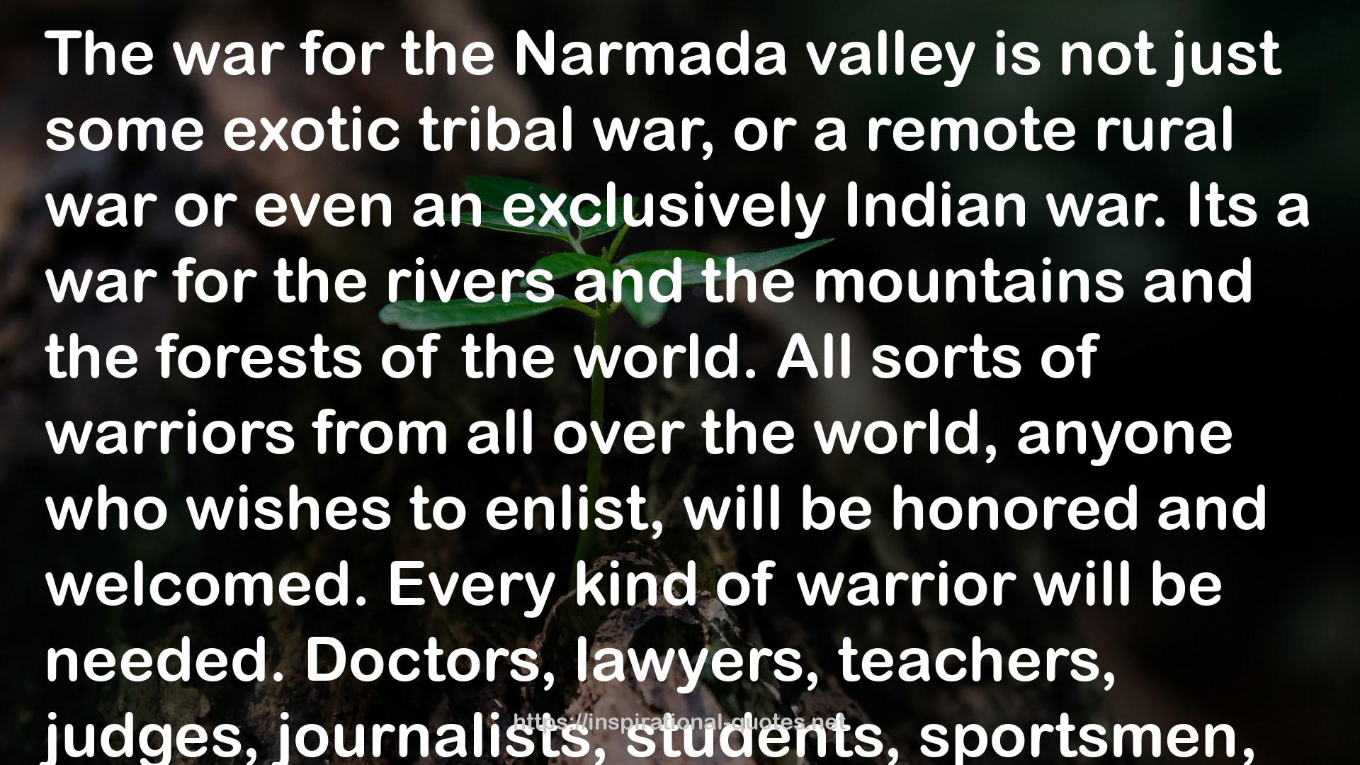 the Narmada valley  QUOTES