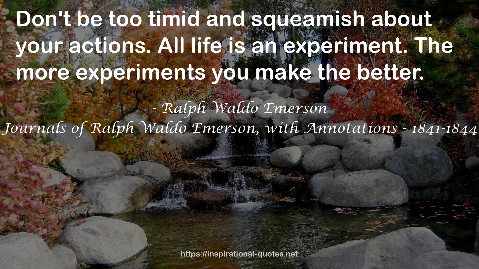 Journals of Ralph Waldo Emerson, with Annotations - 1841-1844 QUOTES