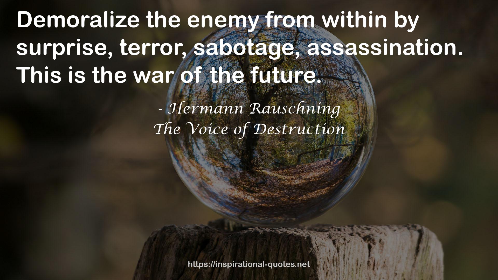 The Voice of Destruction QUOTES