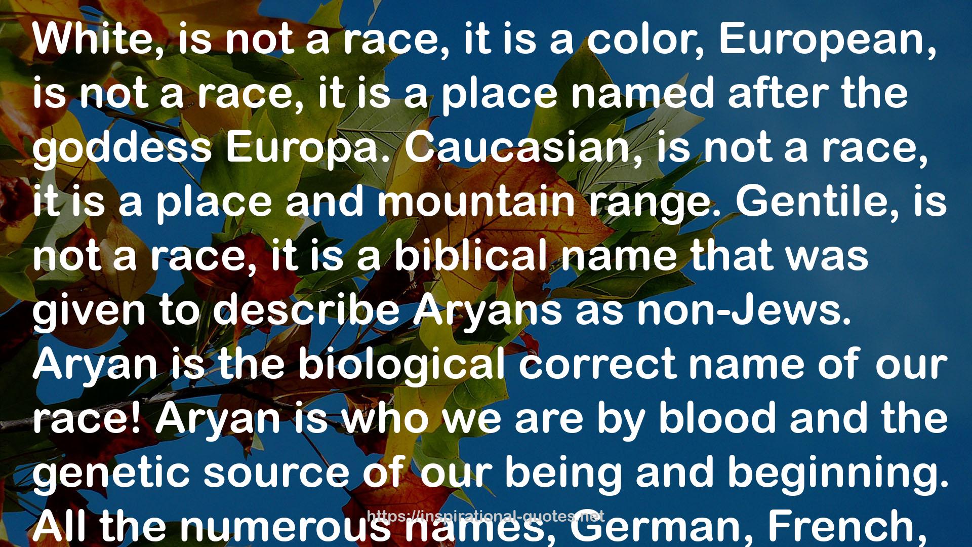 the biological correct name  QUOTES