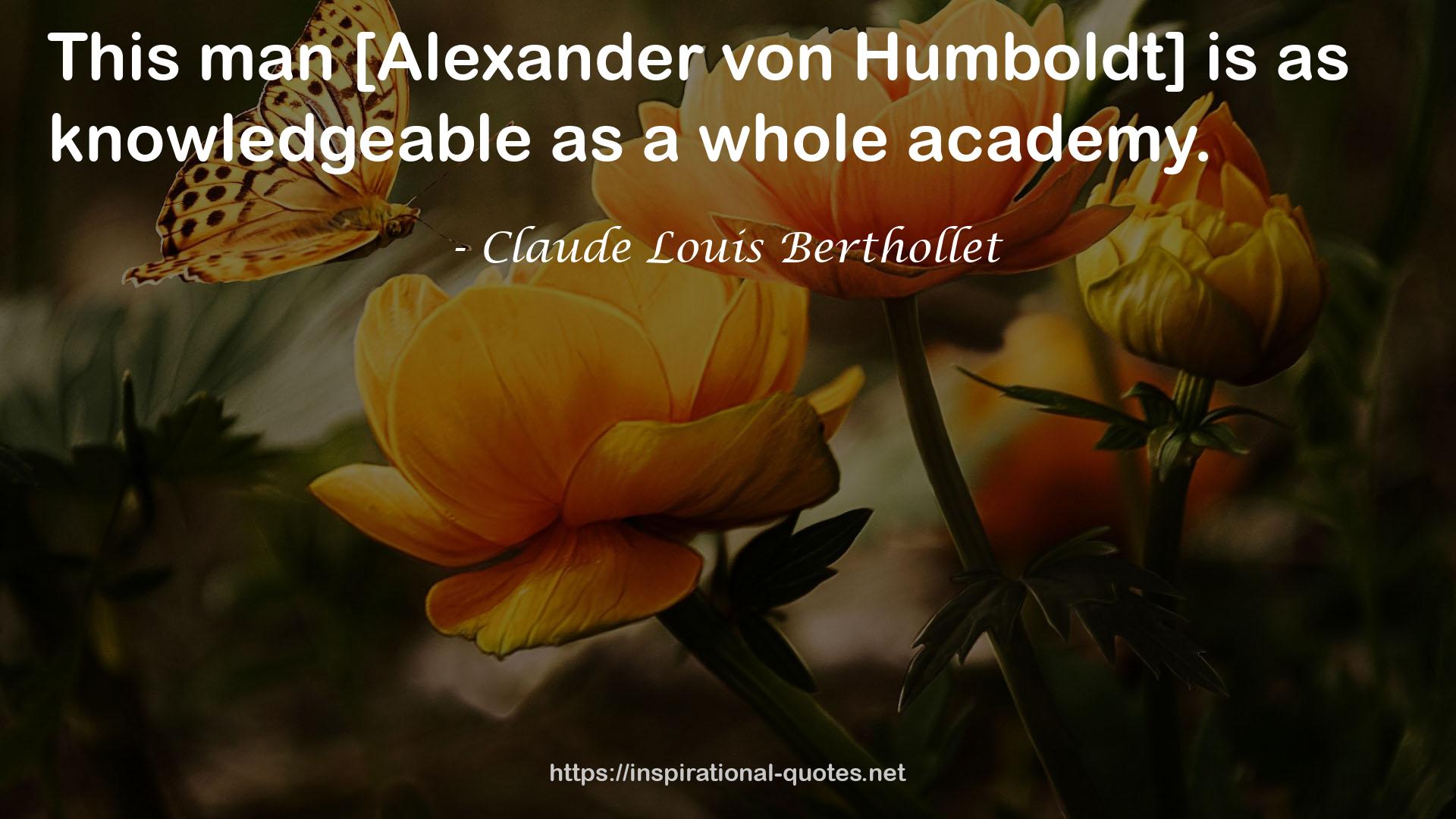 Claude Louis Berthollet QUOTES