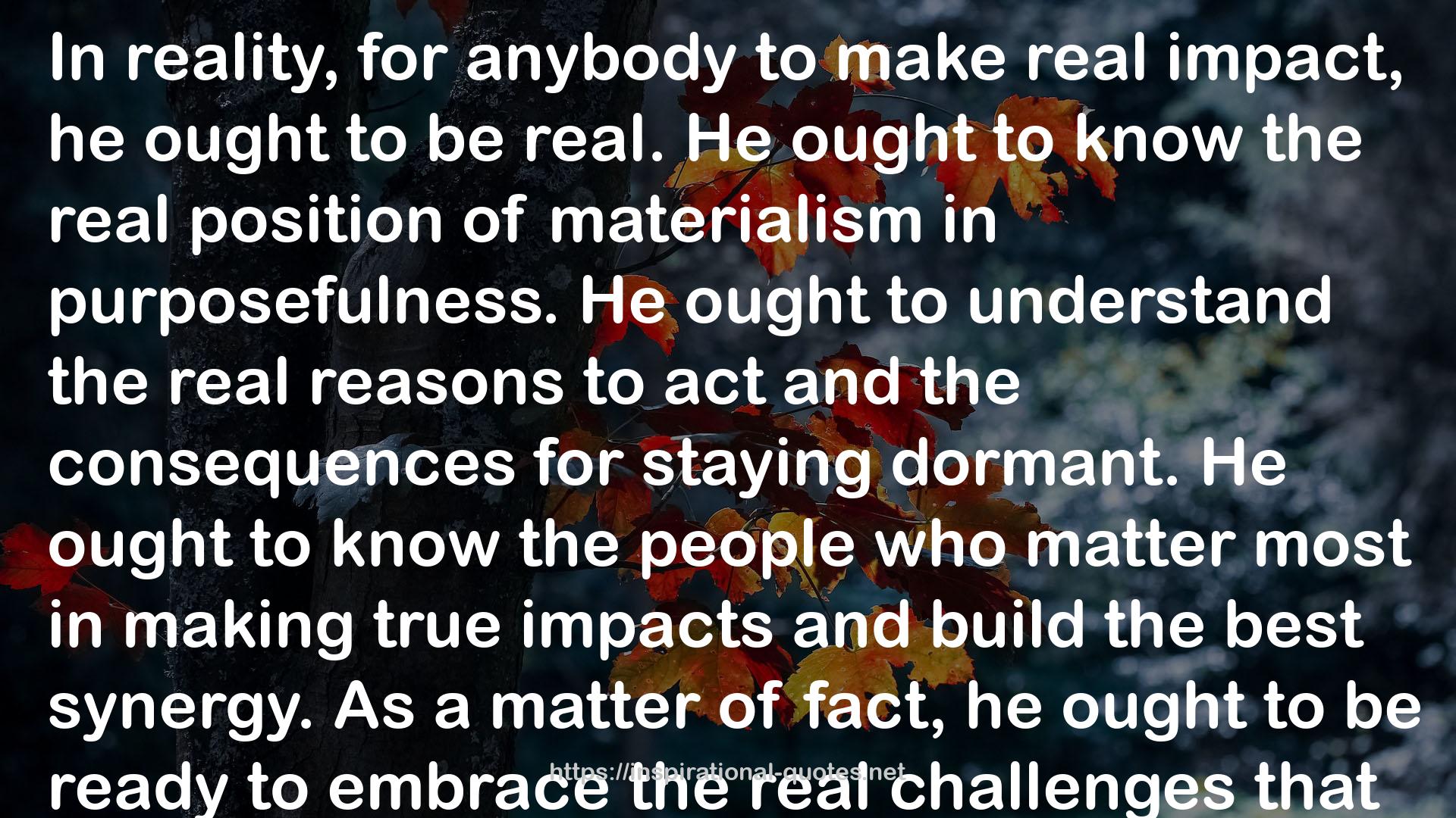 the real challenges  QUOTES