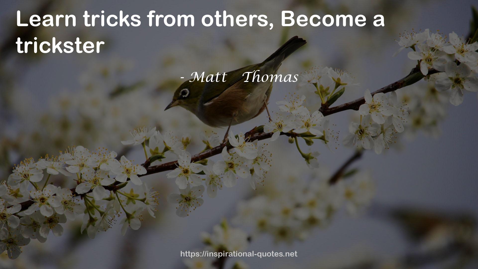 Matt   Thomas QUOTES