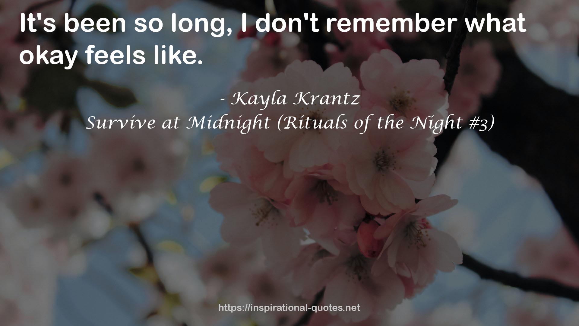 Survive at Midnight (Rituals of the Night #3) QUOTES