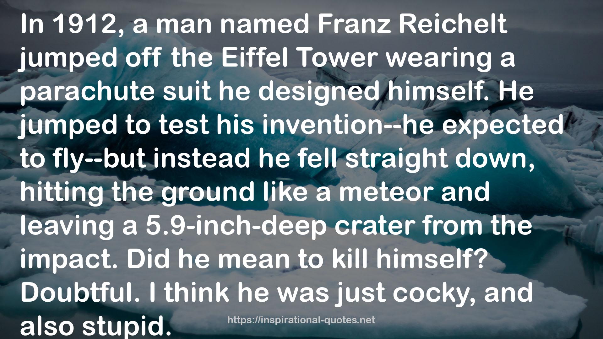 Franz Reichelt  QUOTES