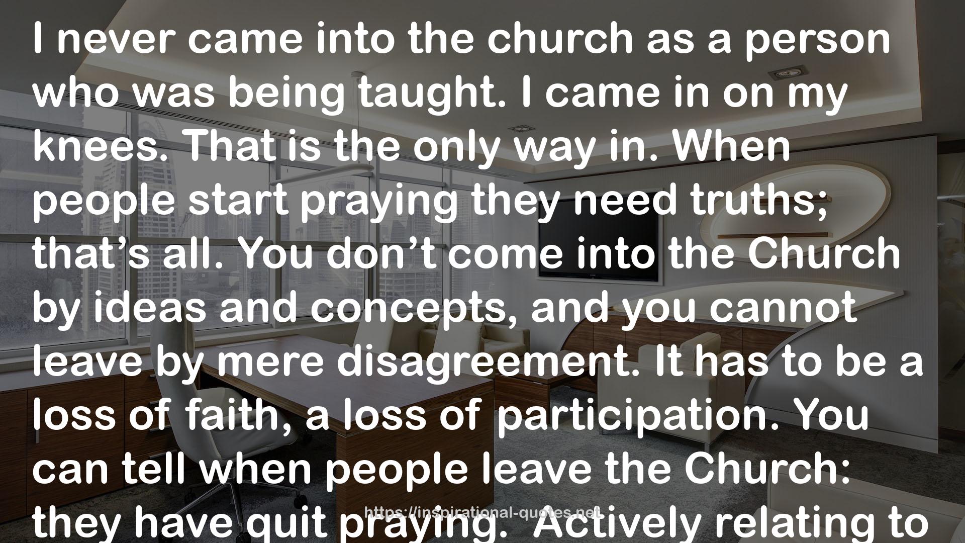 the Church's prayer  QUOTES