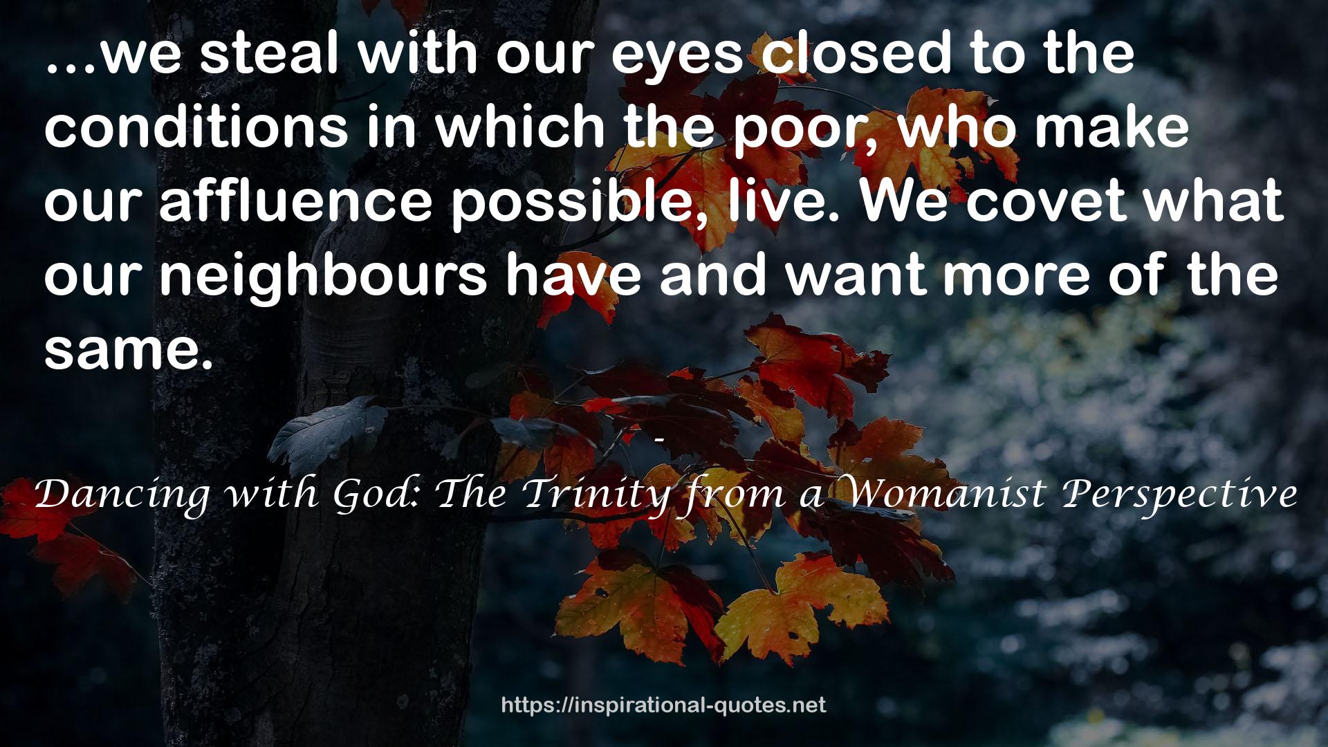 Dancing with God: The Trinity from a Womanist Perspective QUOTES