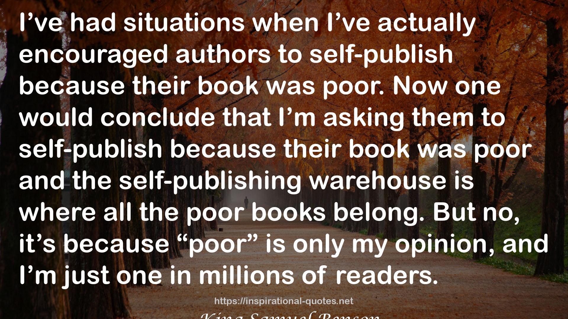actually encouraged authors  QUOTES