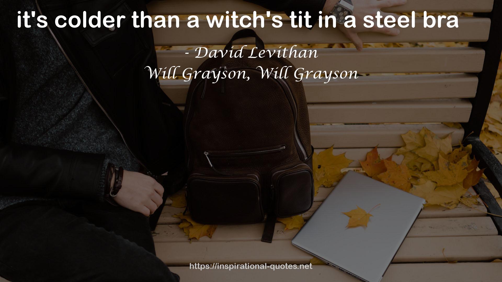 a witch's tit  QUOTES