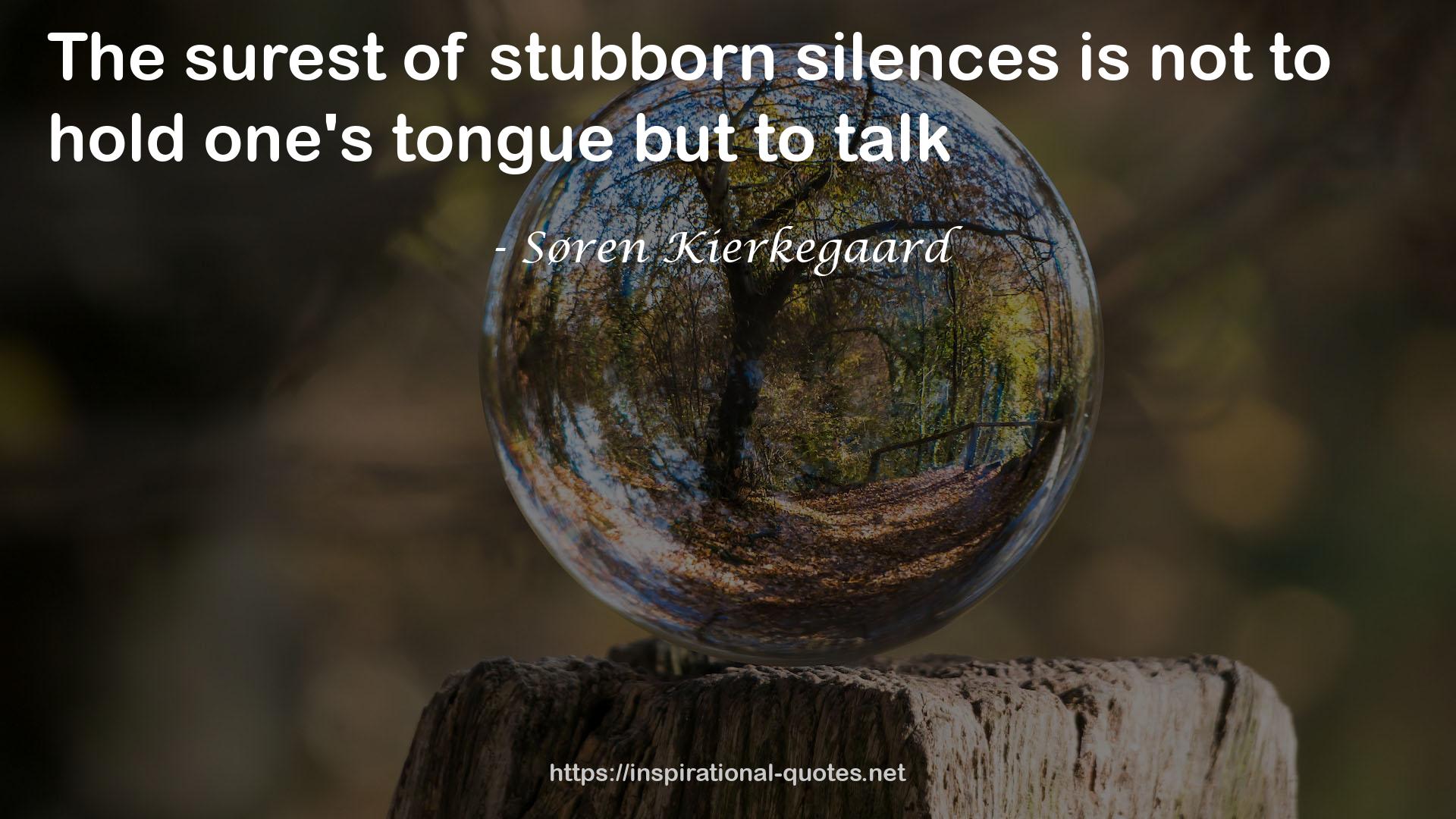 stubborn silences  QUOTES