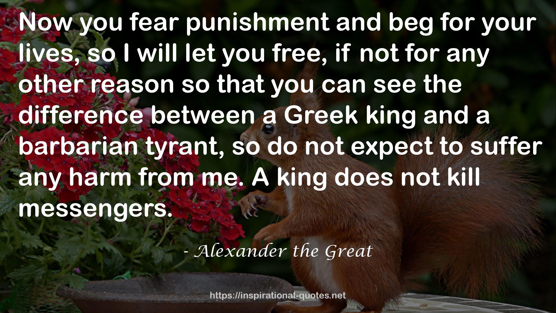 a Greek king  QUOTES