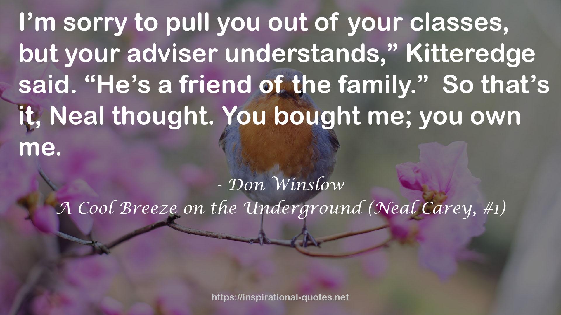 A Cool Breeze on the Underground (Neal Carey, #1) QUOTES