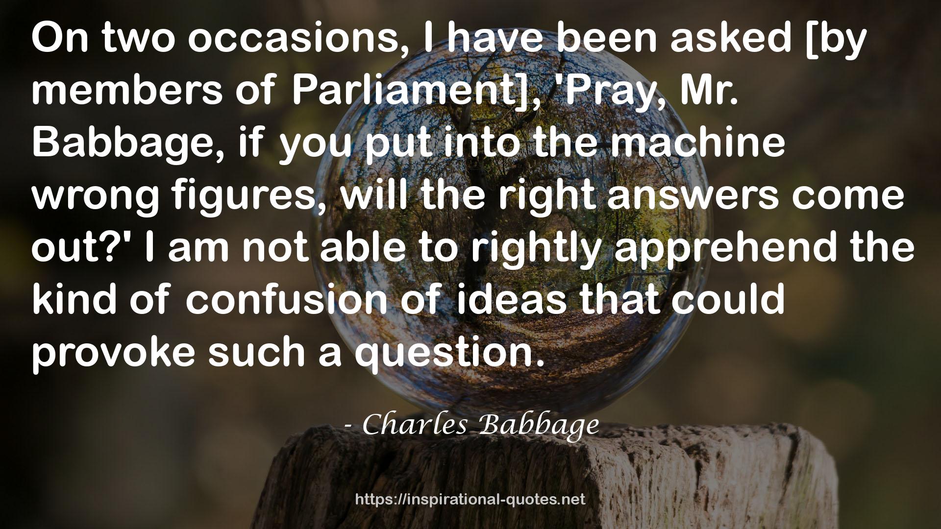 Charles Babbage QUOTES
