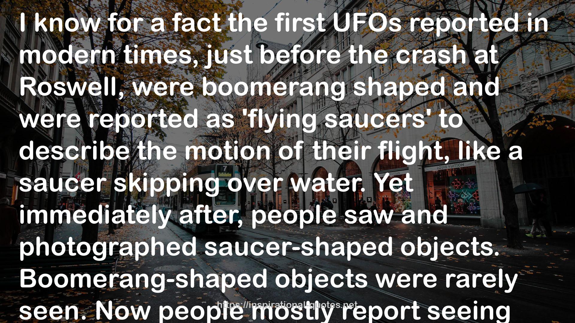 the first UFOs  QUOTES
