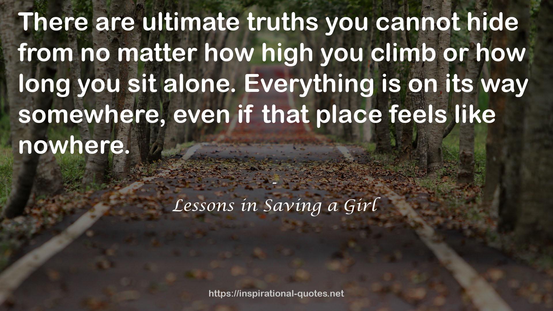 Lessons in Saving a Girl QUOTES