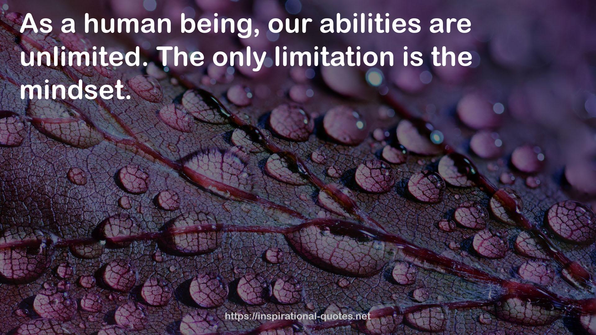 The only limitation  QUOTES