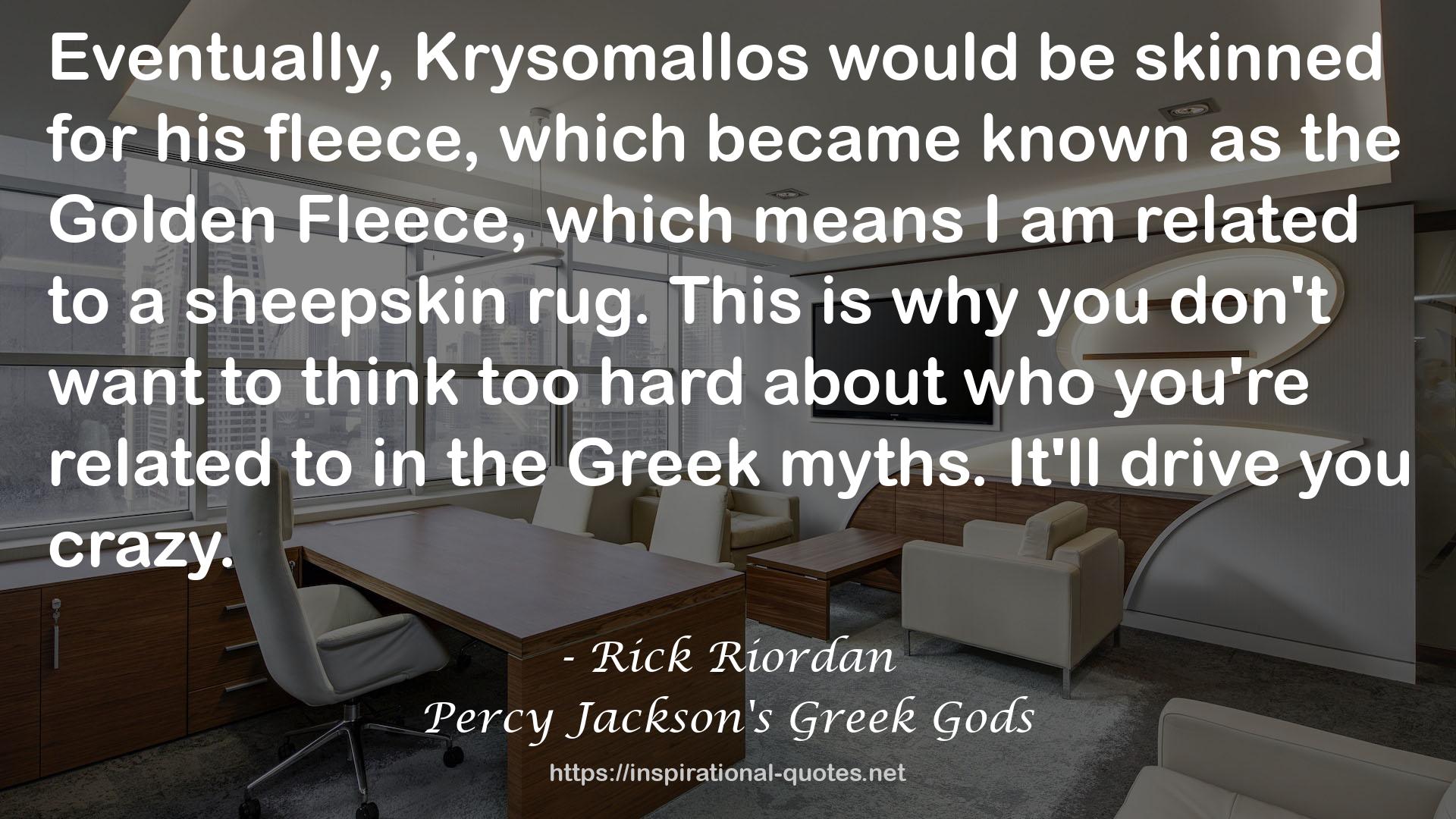 Percy Jackson's Greek Gods QUOTES