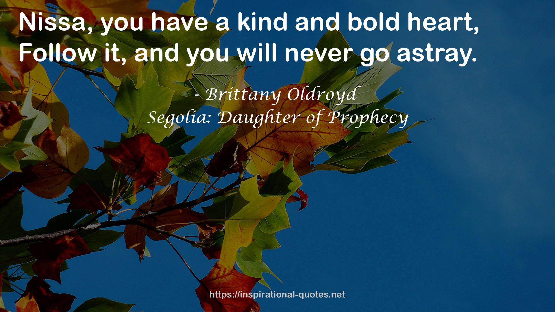 Segolia: Daughter of Prophecy QUOTES