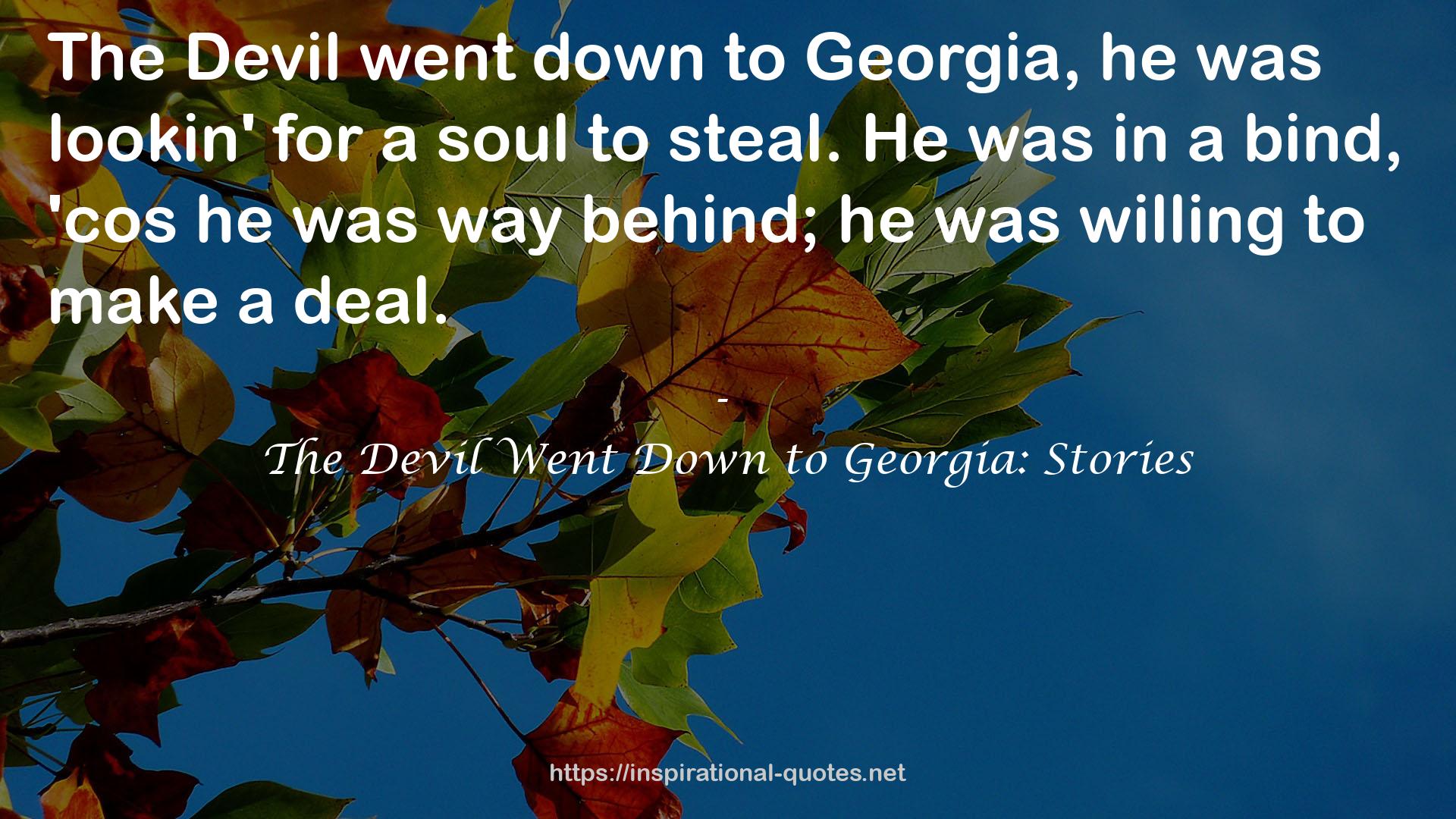 The Devil Went Down to Georgia: Stories QUOTES