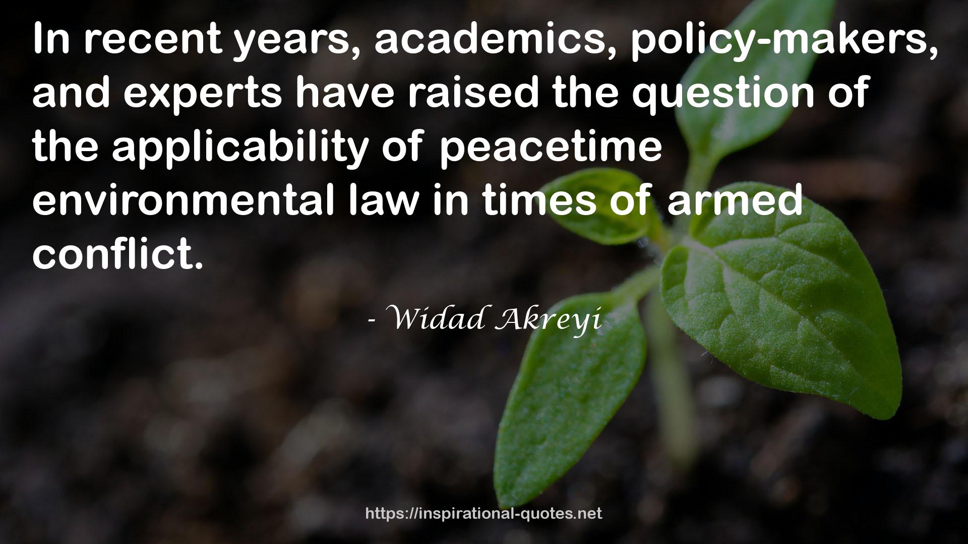 peacetime environmental law  QUOTES