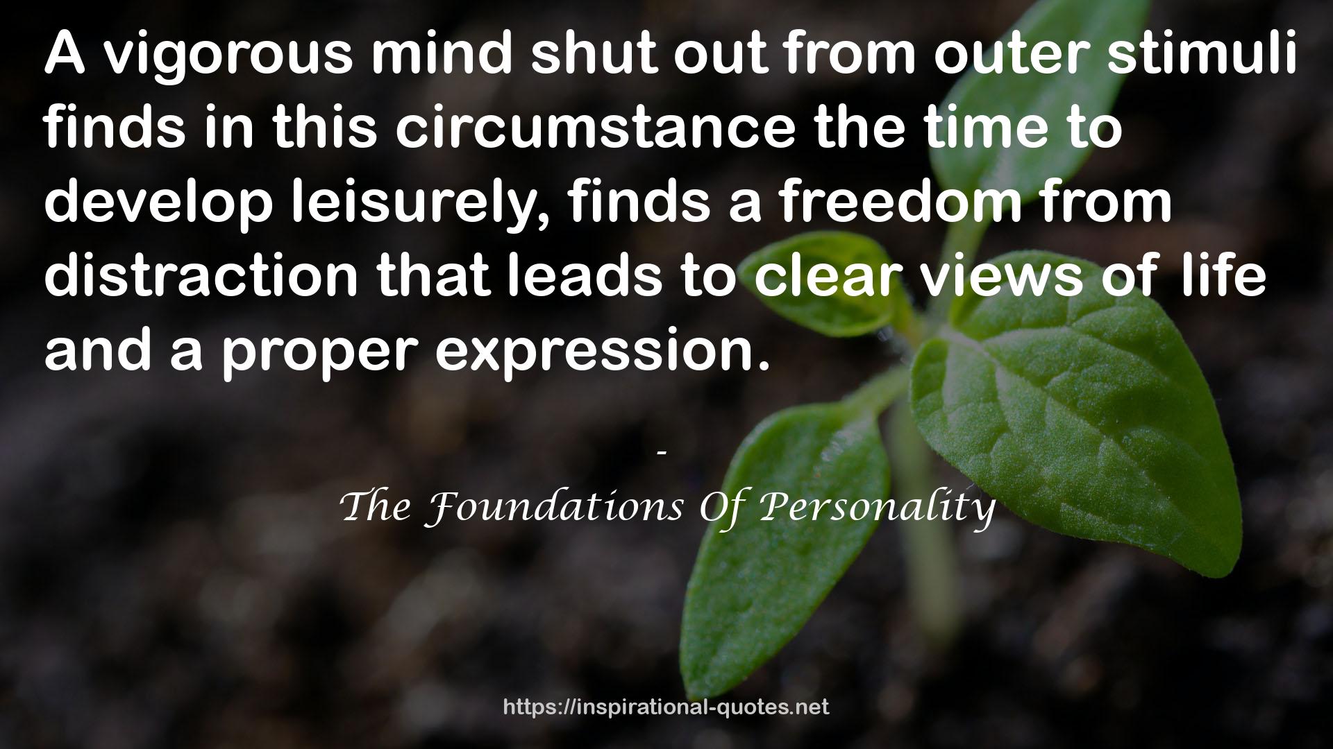 The Foundations Of Personality QUOTES
