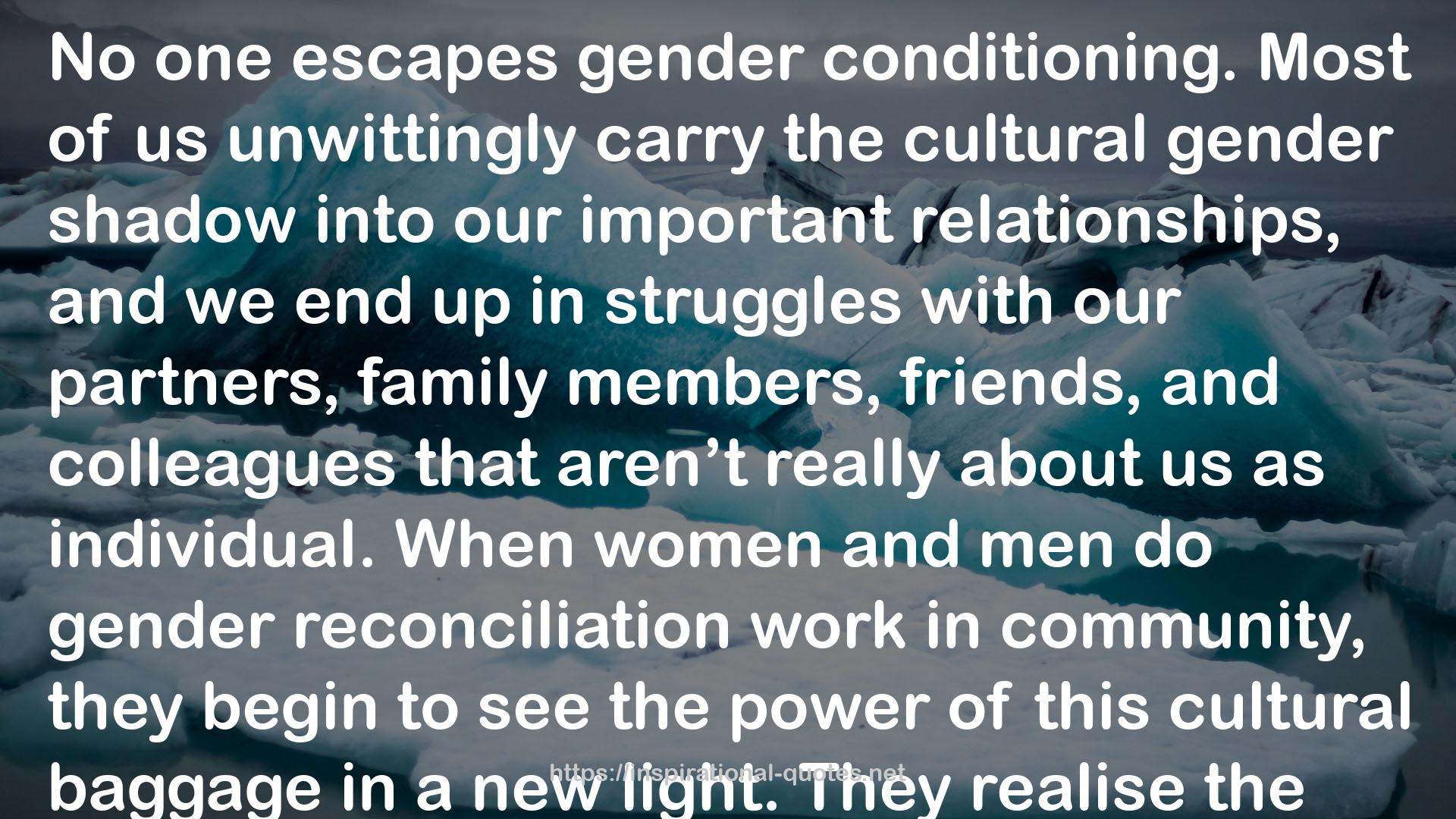 the cultural gender shadow  QUOTES