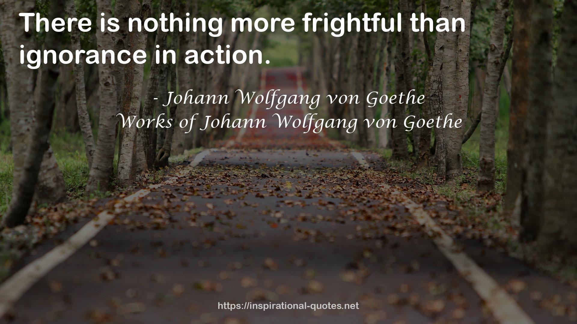 Works of Johann Wolfgang von Goethe QUOTES