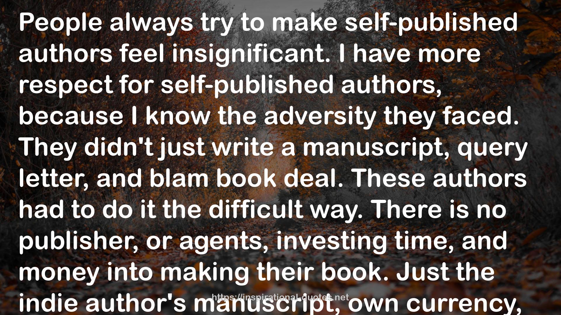 self-published authors  QUOTES