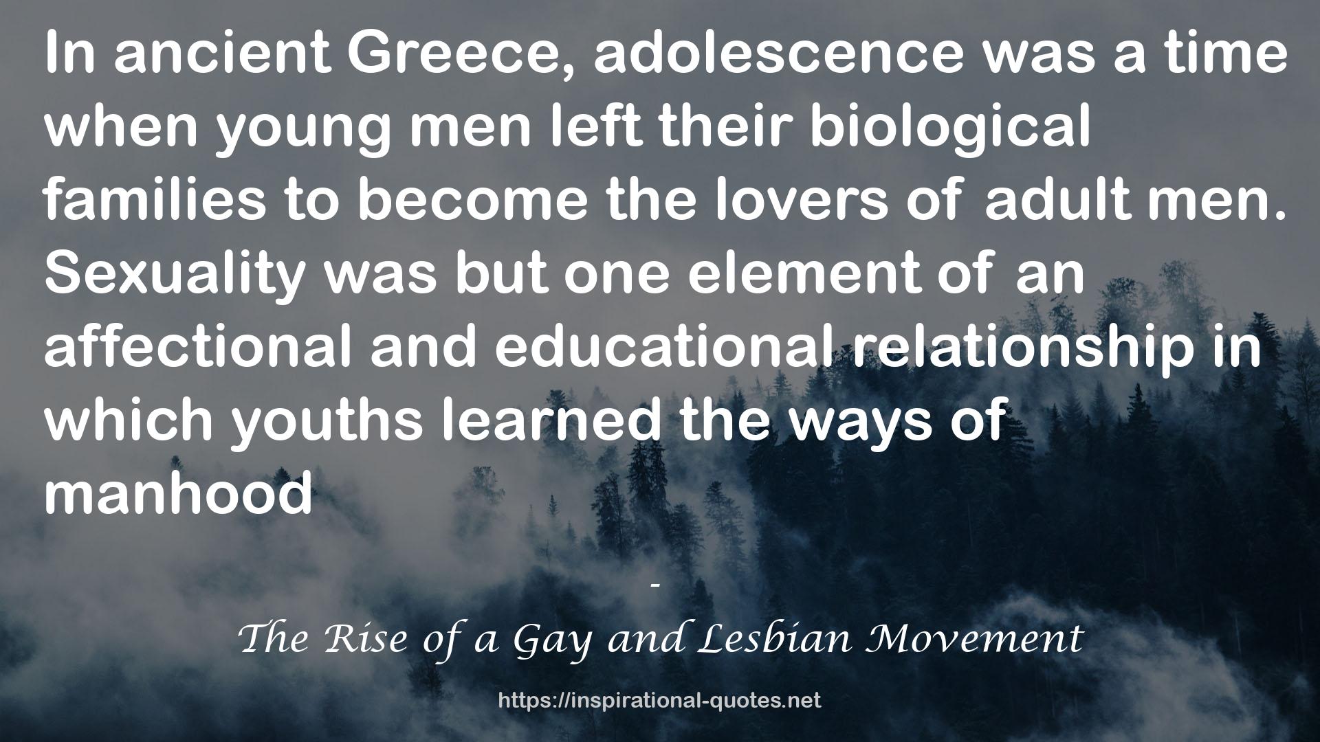 The Rise of a Gay and Lesbian Movement QUOTES