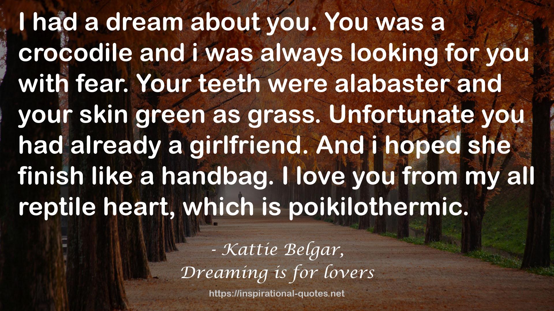 Kattie Belgar, QUOTES