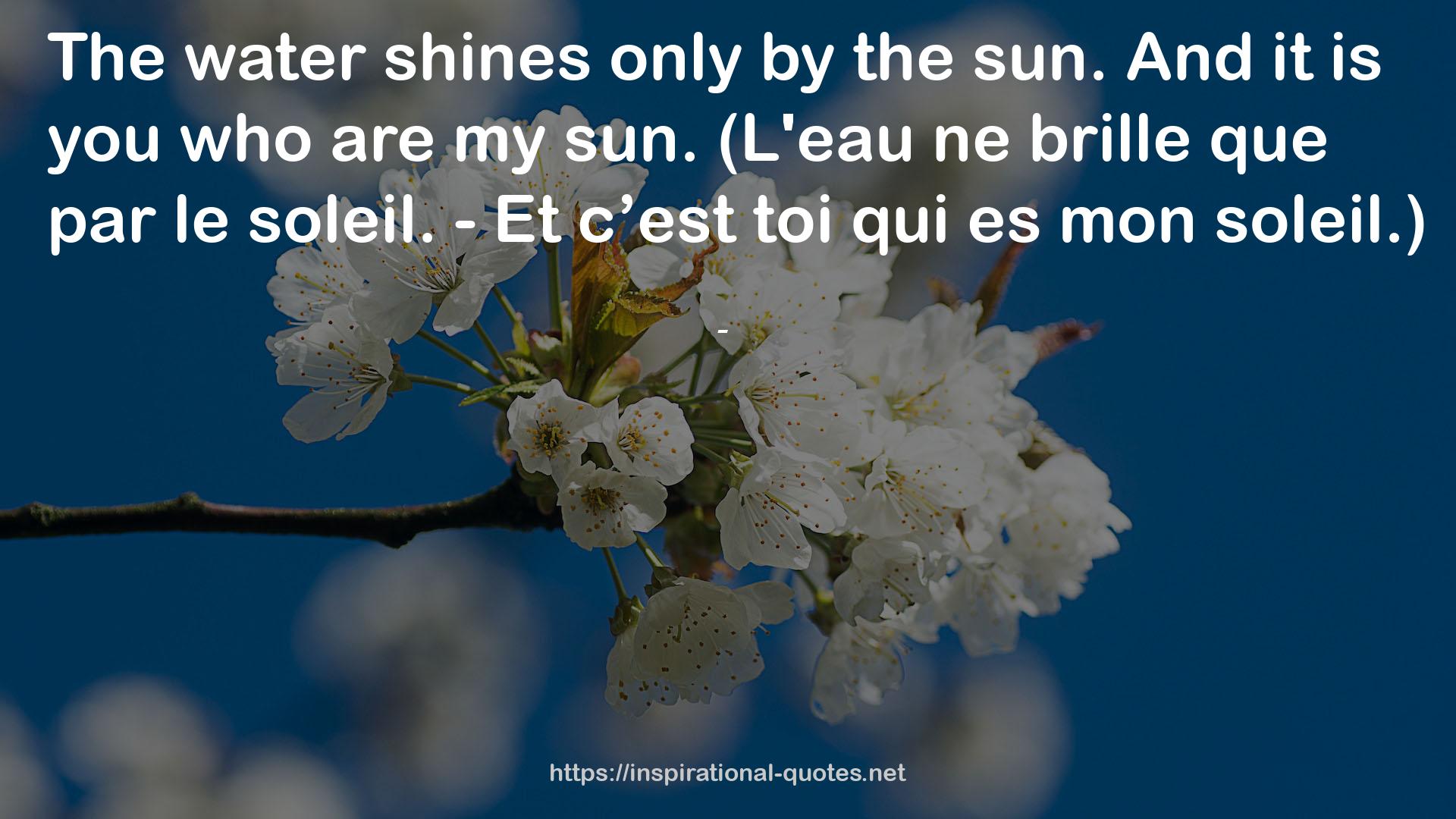 (L'eau ne  QUOTES