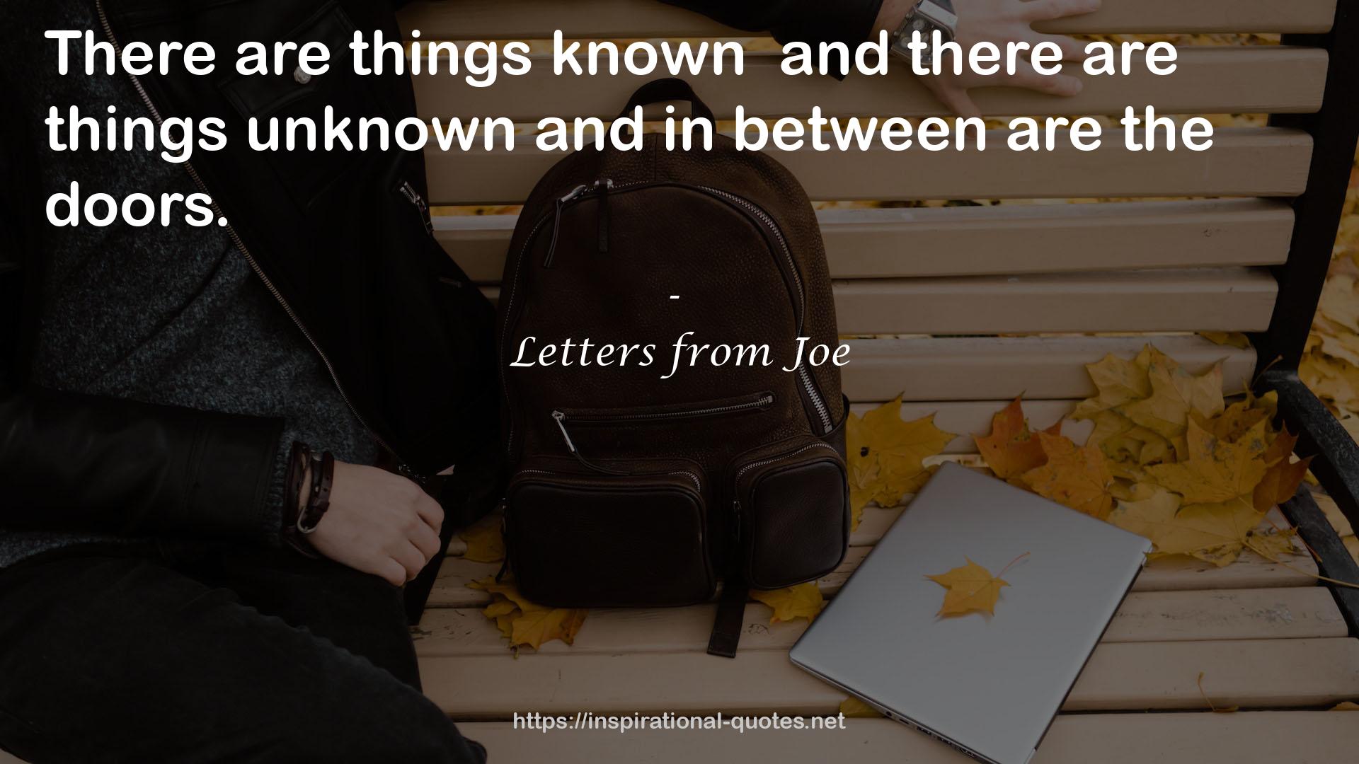 Letters from Joe QUOTES