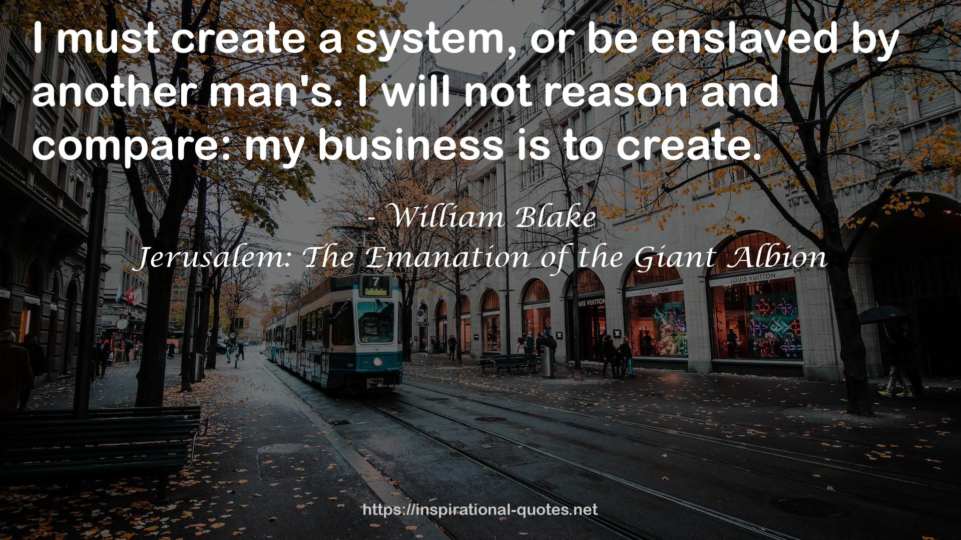 Jerusalem: The Emanation of the Giant Albion QUOTES