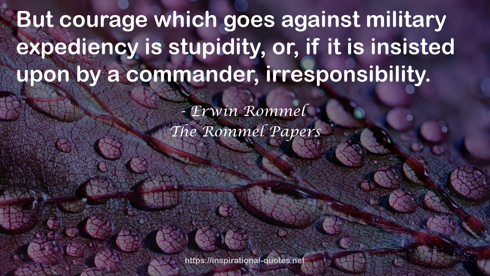 Erwin Rommel QUOTES