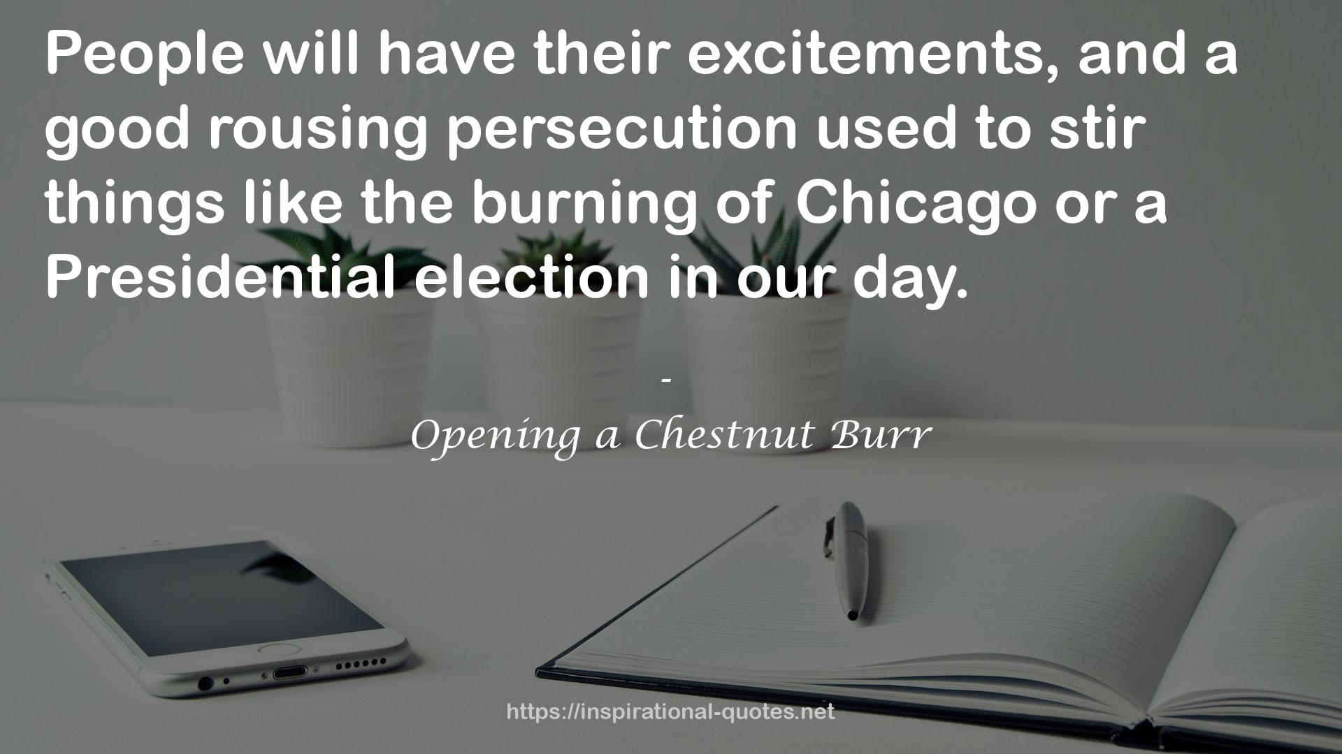 a good rousing persecution  QUOTES