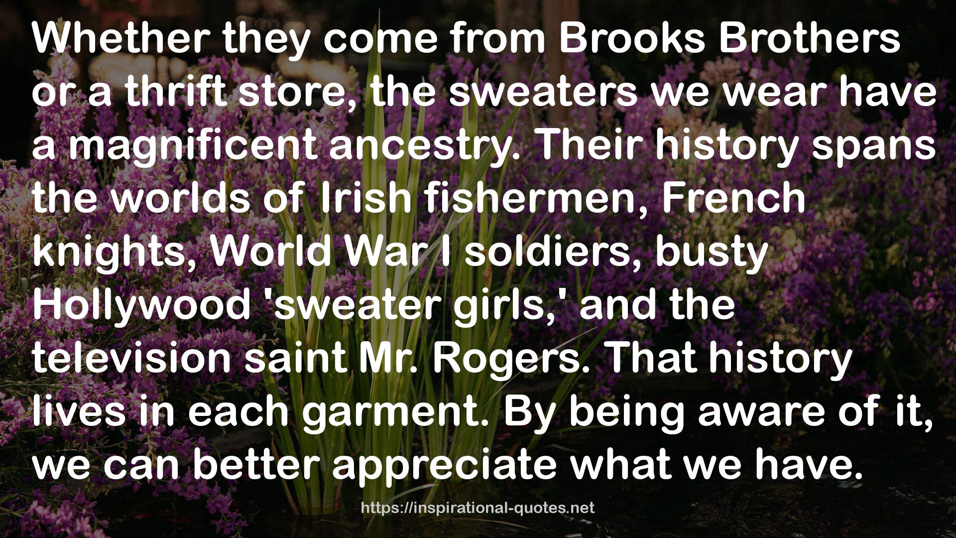 the sweaters  QUOTES