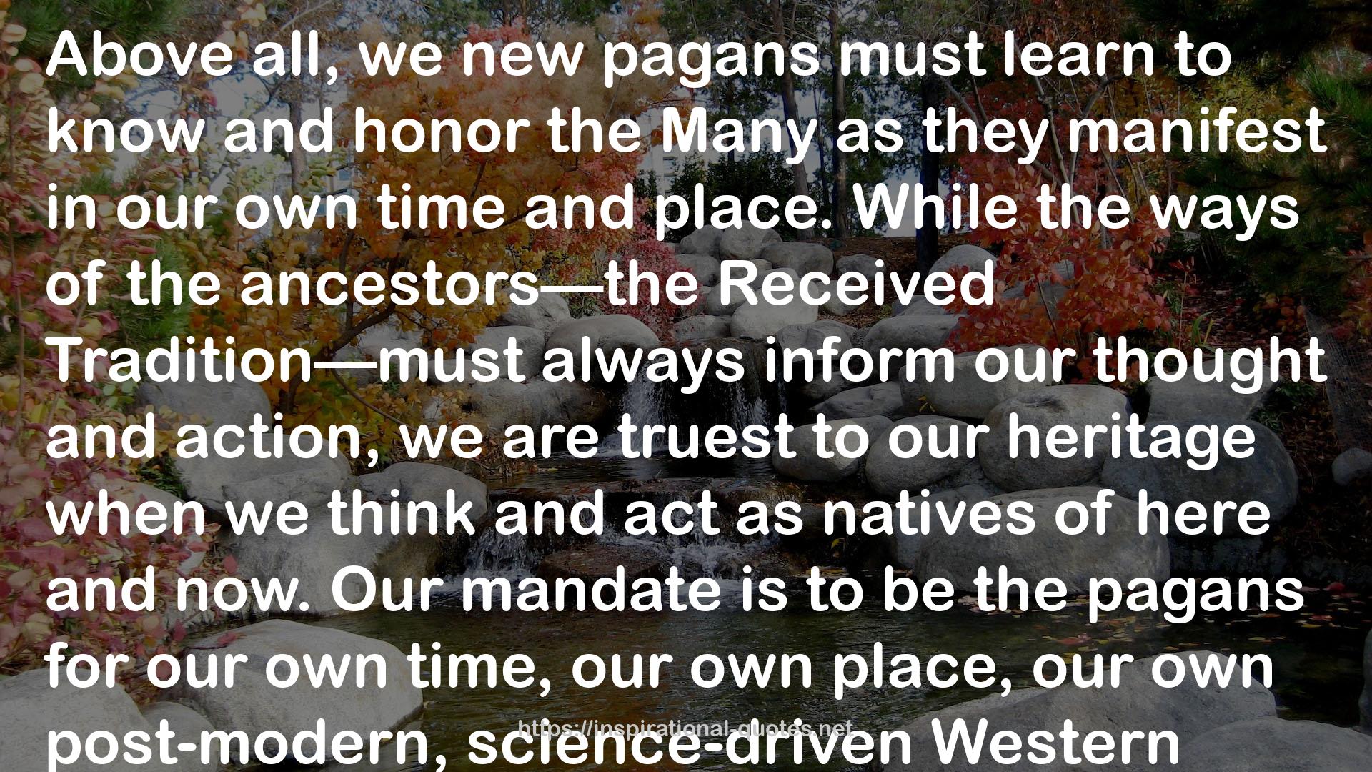 we new pagans  QUOTES