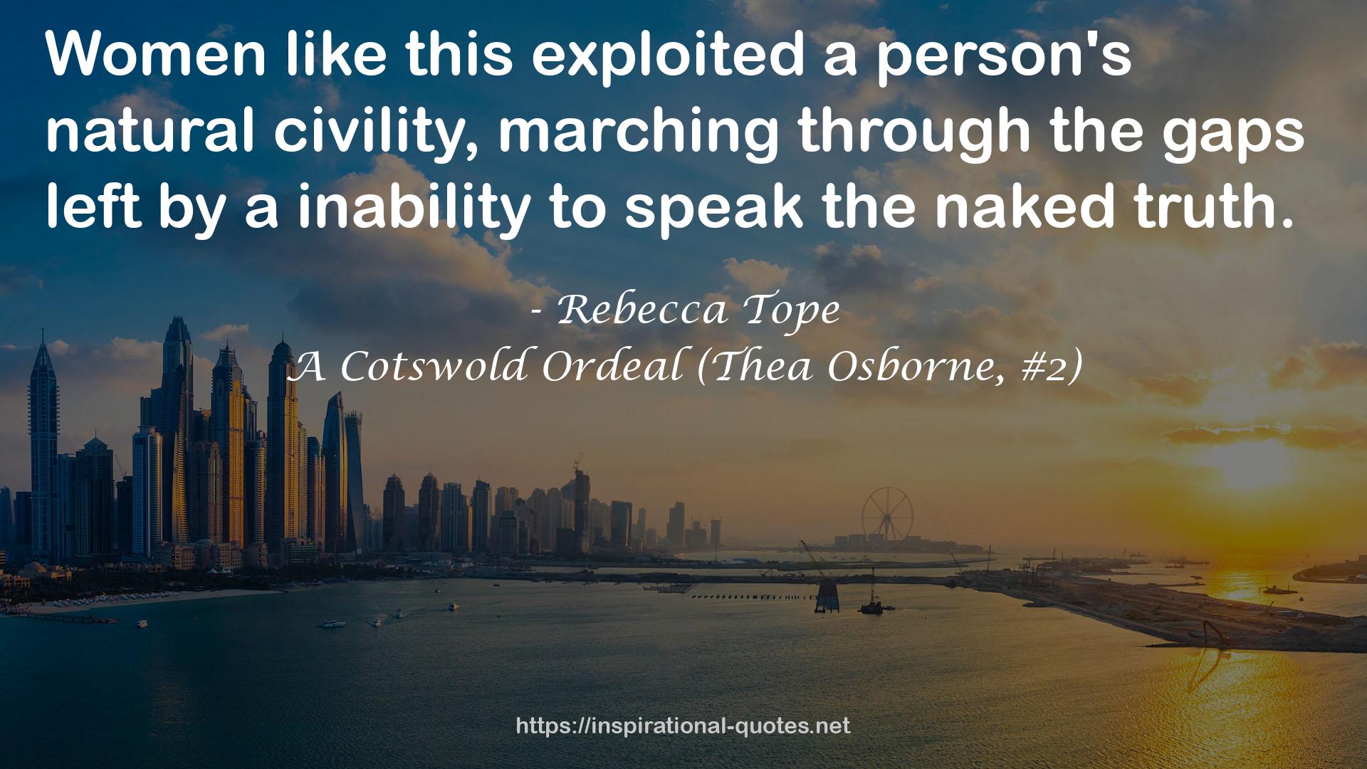 A Cotswold Ordeal (Thea Osborne, #2) QUOTES