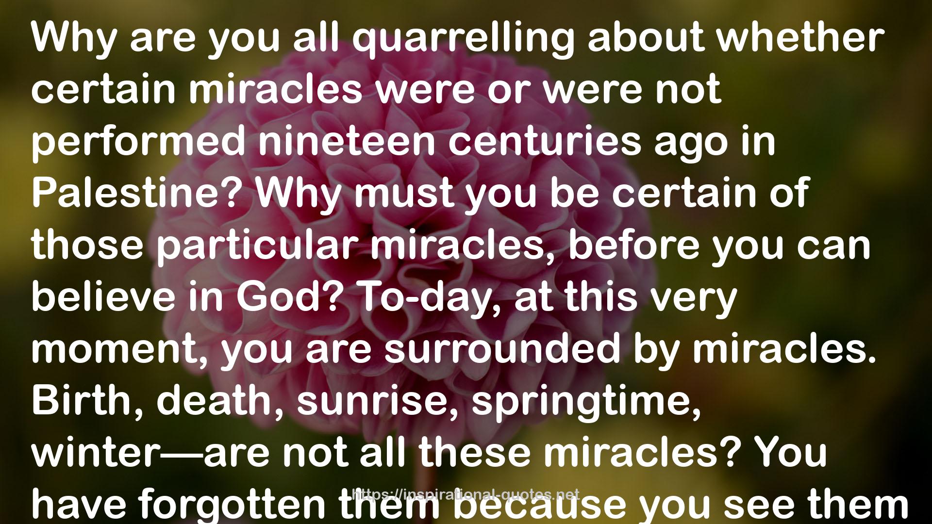 certain miracles  QUOTES